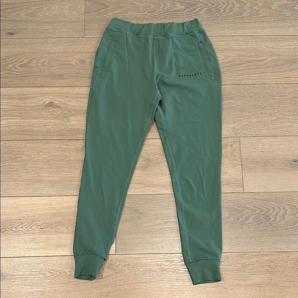 ALPHALETE Green‎ High Waisted Soft Active Workout Gym Lounge Jogger Pants Size S
